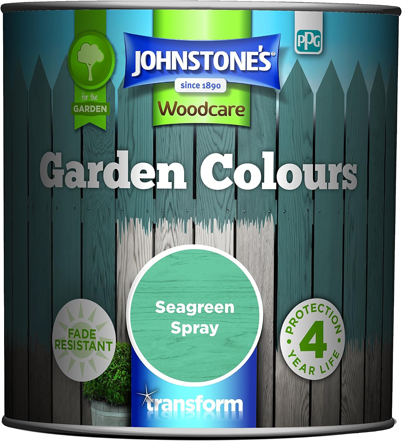 Johnstone’s, Garden Colours, Seagreen Splash, Exterior Wood Paint, Fade Resistant, Suitable for Garden Furniture Outdoors