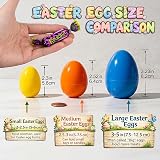 Taspire 50 Pieces 2.52 Inch Plastic Easter Eggs Fillable Egg Hunt view 4