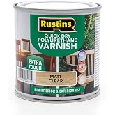 Rustins Quick Dry Polyurethane Varnish Matt Clear 250ml
