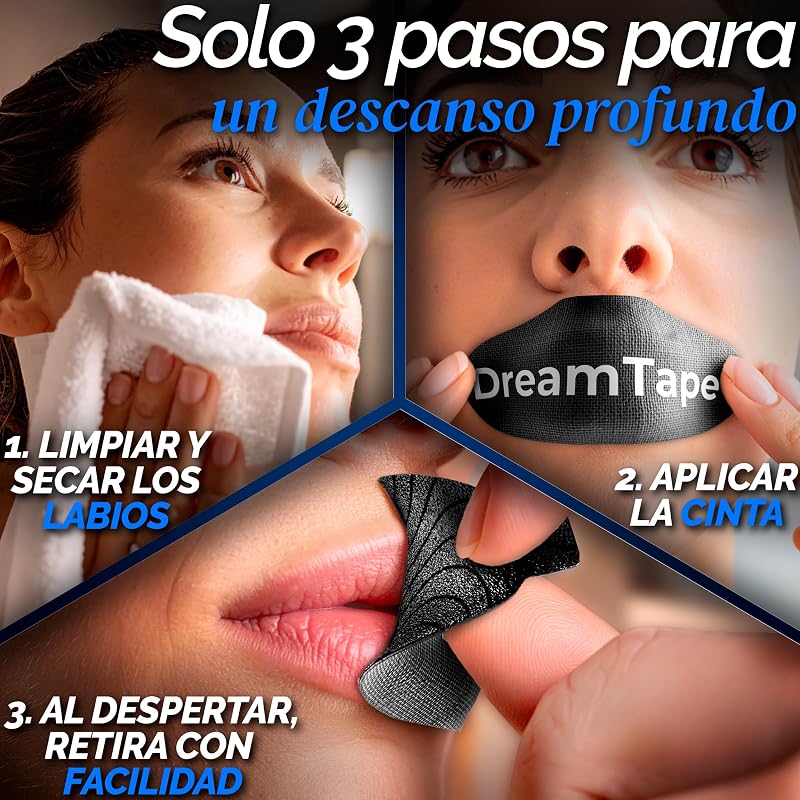 ® Mouth Tape 35 uds Premium – Cinta Bucal para Dormir – Mouth Tape for Sleeping – Reduce ronquidos, boca cerrada, tiras bucales para dormir, parche boca dormir – pegatinas para no roncar