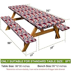 Picnic Table Cover with Bench Covers Camping