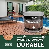 WOCA Exterior Wood Oil Natural 2.5L Danish Decking Garden Furniture Cladding UV view 3