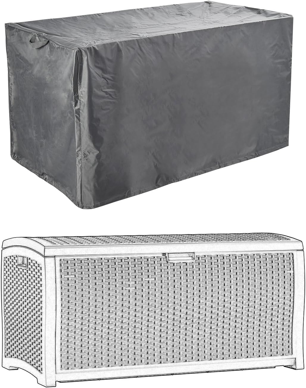 Deck Box Cover to Protect Large Deck Boxes 52 inches