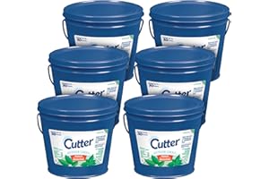 Cutter Candle, Outdoor Soy Wax Candle Made with Real Citronella Oil and Cornmint Oil Reduces The Presence of Mosquitoes with A Light, Fragrant Citronella and Mint Scent, 17 Ounces, 6 Pack