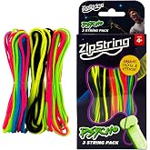 ZipString Psycho Strings, Pack of 3 | Luma Replacement Strings, Glow in the Dark, For Rope Launcher Toy, Shark Tank Featured