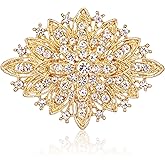 HAISWET Vintage Art Deco Crystal Rhinestone Brooch Pin for Women