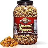 Stonehedge Farms Caramel Flavored Popcorn | 32 oz Large Tub | Perfect for Holidays and Christmas | Bulk Gourmet Popped Sweet Snacks | Carmel Pop Corn | 2 Pound Gift