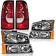 2003-2006 Silverado Headlights Black Amber Corner Headlights - Foto 10