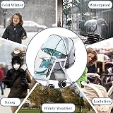 AXERHK Universal Rain Cover for Pushchair Transparent Pram Stroller Weather view 7