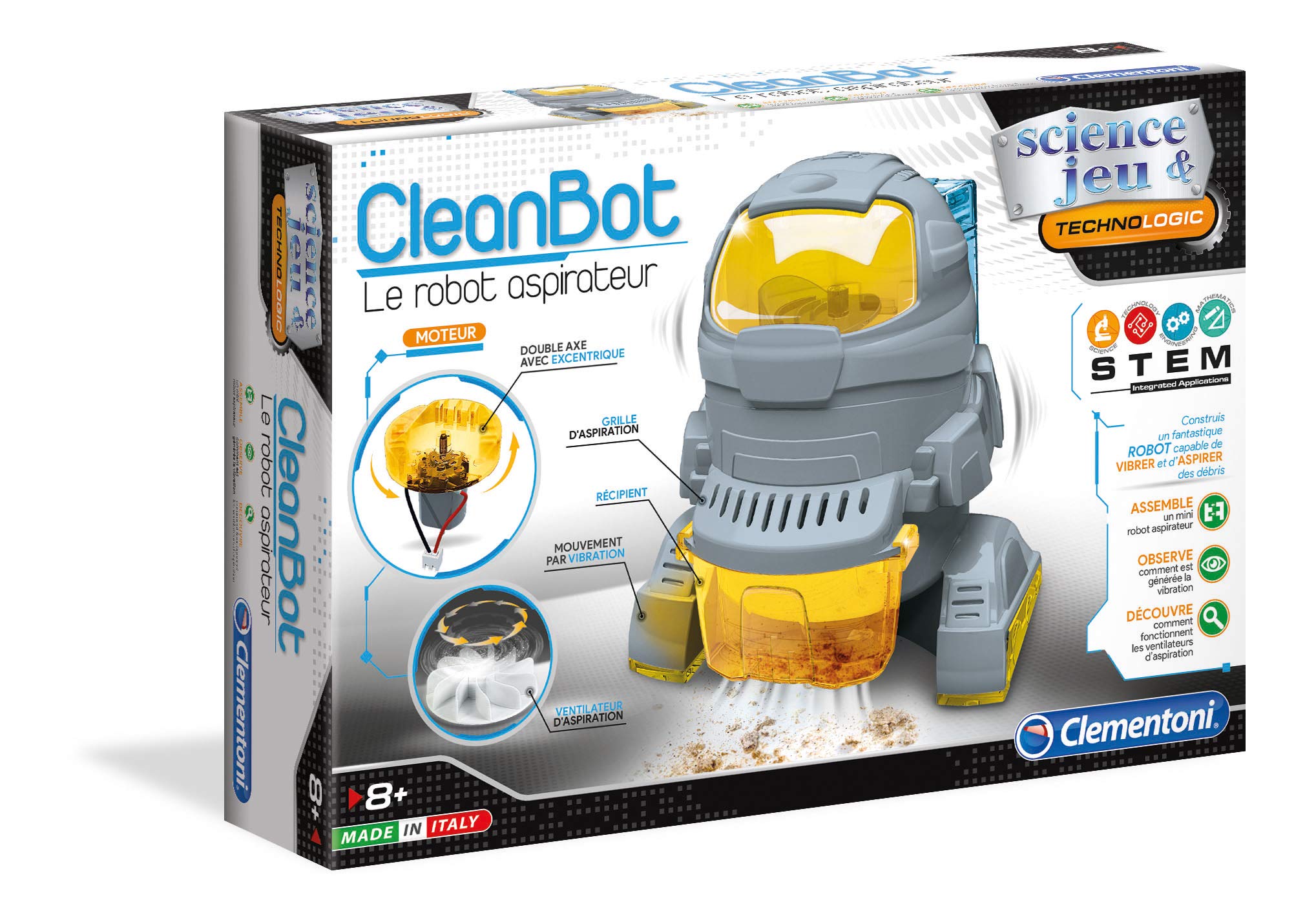 Clementoni- CleanBot, 52436, Multicoloured
