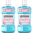 Listerine Gum Therapy Antiplaque & Anti-Gingivitis Mouthwash, Oral Rinse to Help Reverse Signs of Early Gingivitis Like Bleeding Gums, ADA Accepted, Glacier Mint, Twin Pack, 2 x 1 L