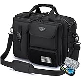 Stypos Tactical Messenger Bag, 15.6/17.3 Inch Tactical Briefcase for Man Military Laptop Bag Messenger Shoulder Bag (Black)