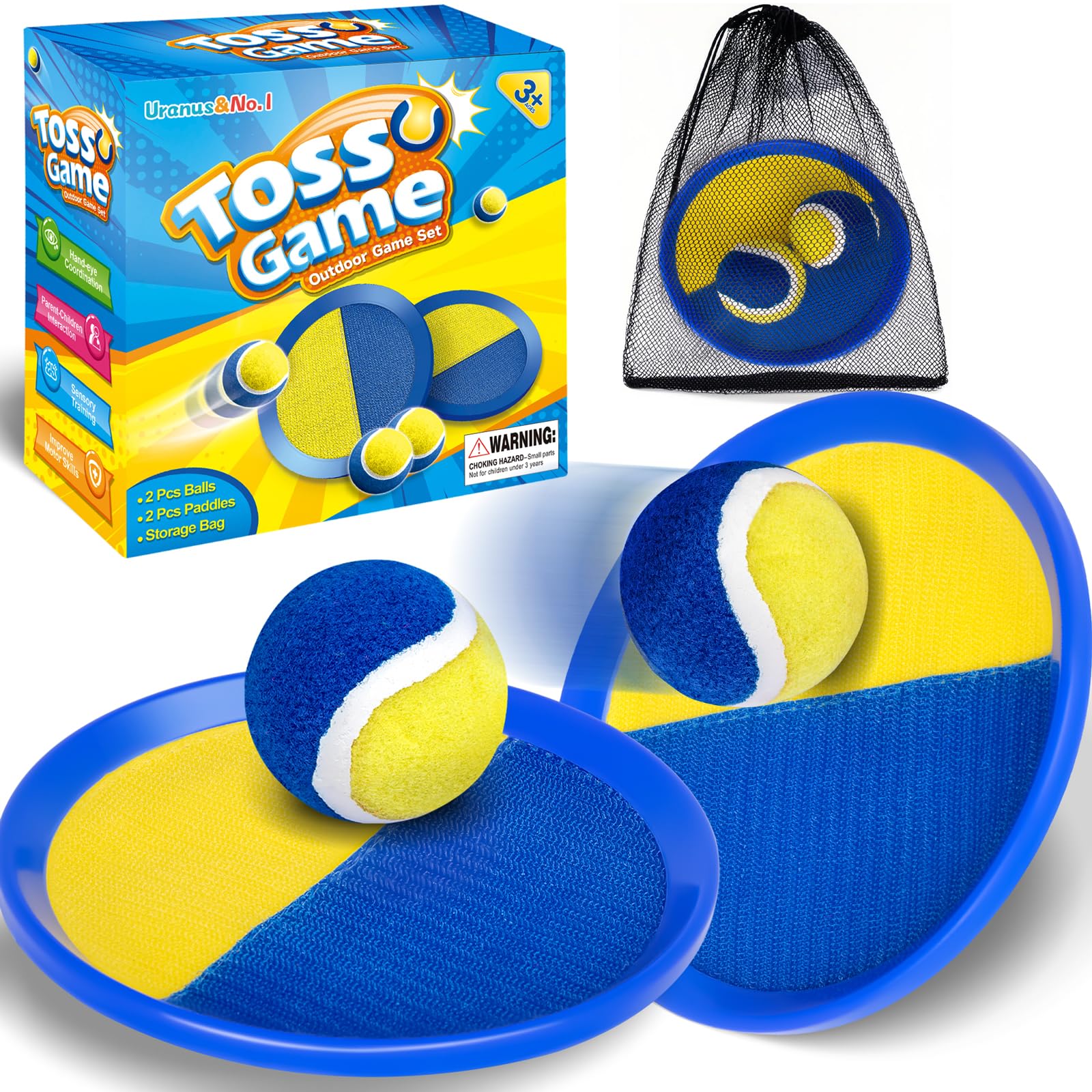 Photo 1 of Toss and Catch Ball Game Set, Outdoor Toys for Kids Ages 4-8, Beach Pool Yard Games for Toddlers and Family, Summer Outside Activities , Birthday Gifts for Ages 3 4 5 6 8 12 Year Old Boys Girls