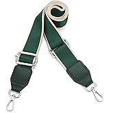 Hamdecro Purse Straps Replacement Crossbody, Universal Wide Shoulder Strap for Bags Adjustable Straps for Handbags, Silver Buckle - Dark Green
