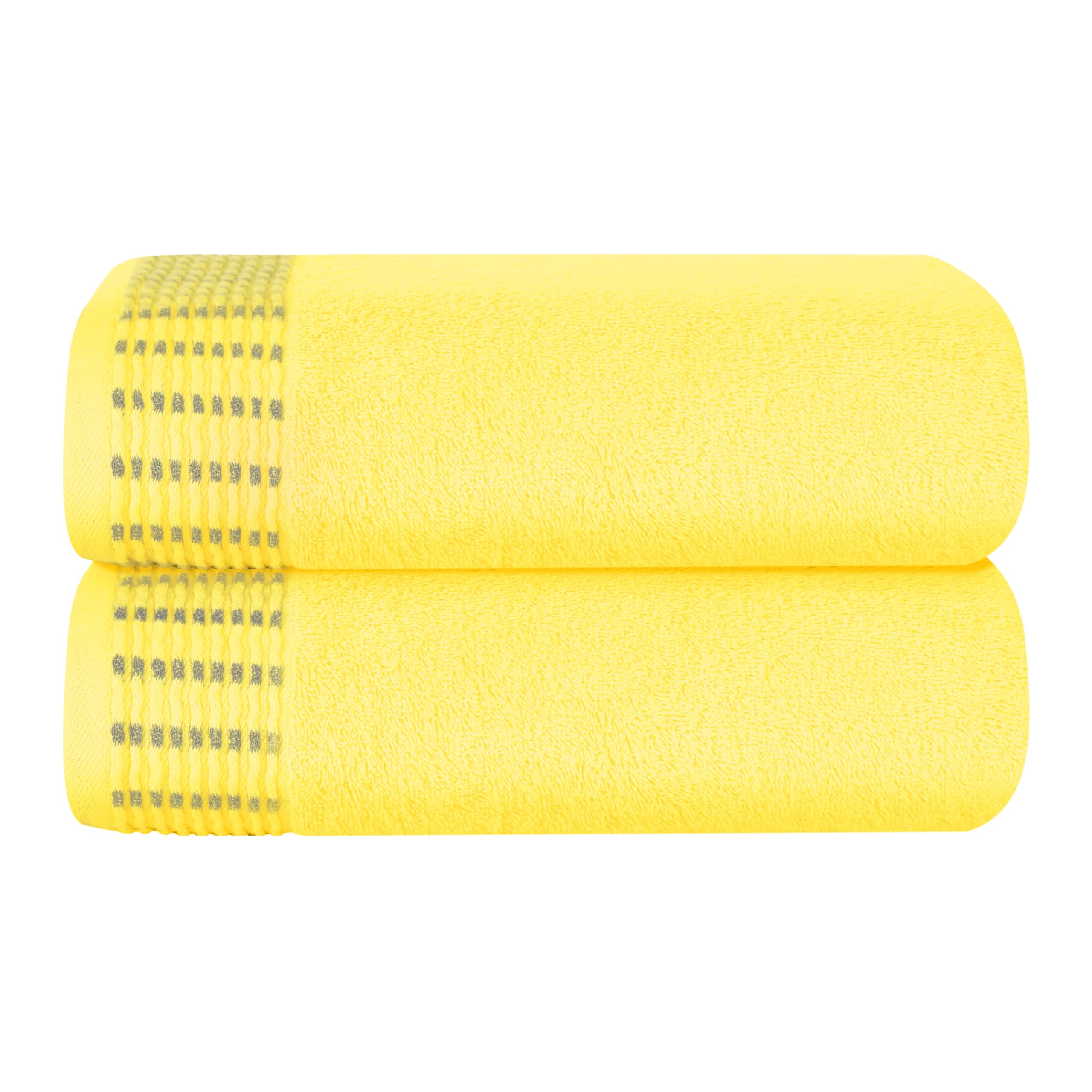 Photo 1 of MALLONI HOME Cotton 2 Pack Oversized Bath Towel Set 28x55 inches, Large Bath Towels, Ultra Absorbant Compact Quickdry & Lightweight Towel, Ideal for Gym Travel Camp Pool - Lime Yellow