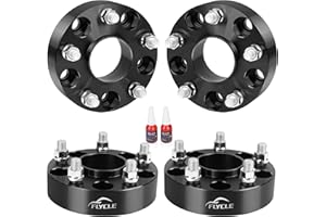 FLYCLE 1.5 inch 5x5 Hubcentric Wheel Spacers for 2018-2025 Wrangler JL/JLU, 2019-2025 Gladiator JT, 5x127mm Forged Wheel Spacer with 14x1.5 Studs & 71.5mm for 2011-2025 Grand Cherokee WK2 Durango