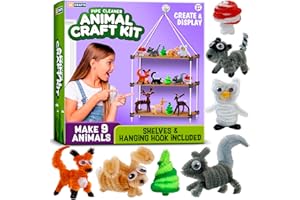 LC CRAFTS Art and Crafts Kit for Kids Ages 8-12, Create and Display Animals, Kit Includes Supplies & Instruction, Best Craft Project for Kids Ages 7,8,9,10,11,12 Great Gift!