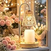 HOLA Electric Candle Warmer Lamp Gold, Birthday Gifts for Women Mom | Wax Warmer Lamp with Timer Dimmable for Jar Candles, Adjustable Height Candle Light Warmer with 2 Bulbs