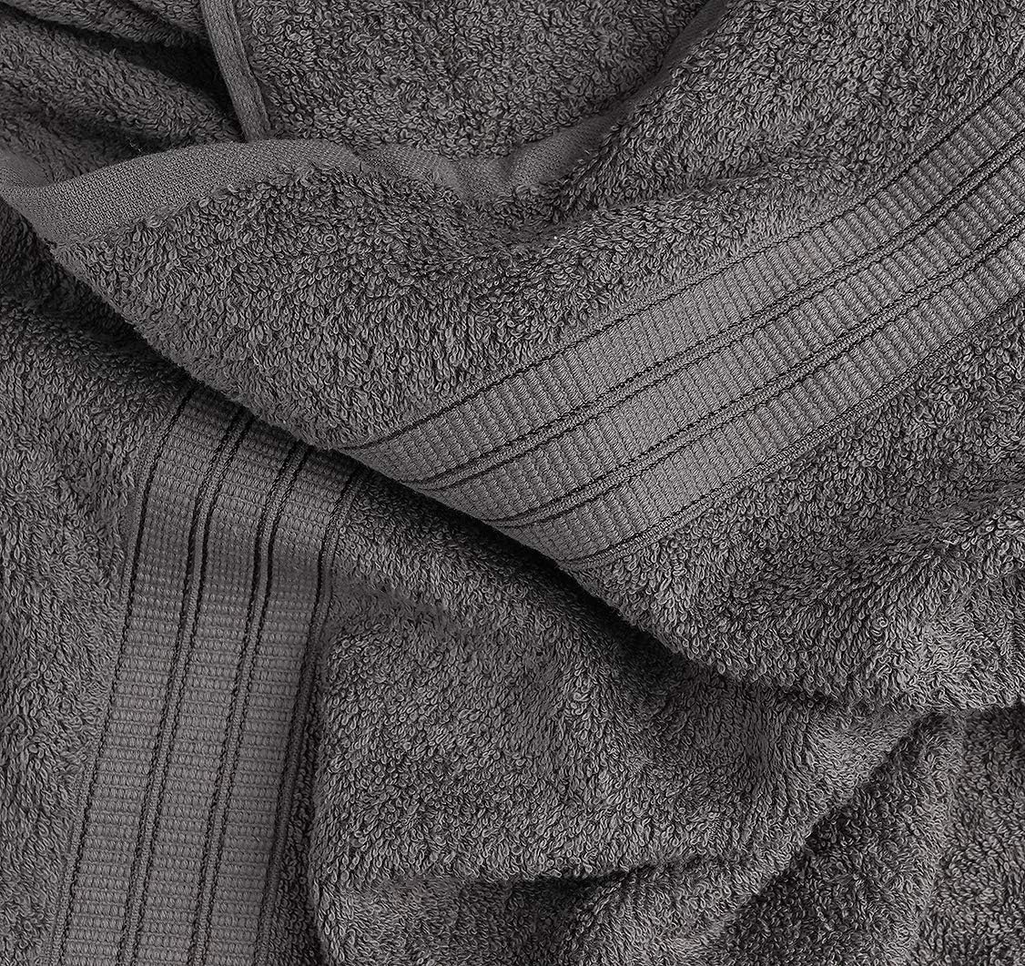 100% Cotton Bath Towels Set Pk 4-Ultra Soft Large Bath Towel-100% Cotton Gray Towel Set-Highly Absorbent Daily Usage Bath Towel-Ideal for Pool Home Gym Spa Hotel-Bath Towel Set 27 x 54: Kitchen & Dining