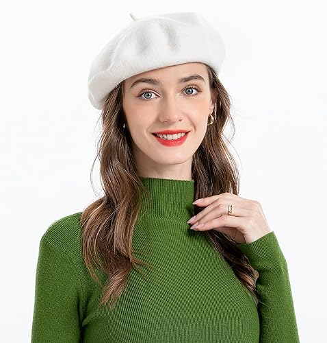 Beret Caps Beret Amazon ZLYC Wool Beret Hat Classic Solid Color