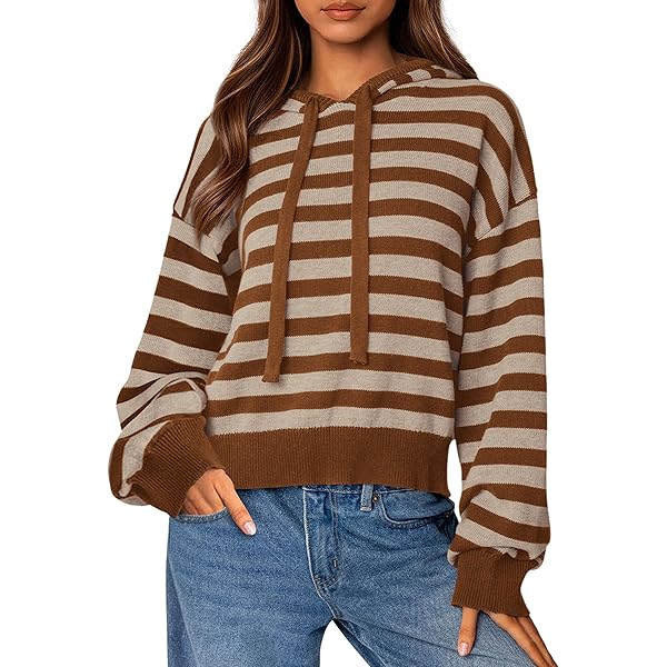 KIRUNDO Women's Striped Sweaters 2024 Fall Winter Outfits