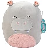Squishmallows 10" Harrison The Grey Hippo Plush - Official Kellytoy - Collectible Soft Squishy Hippopotamus Stuffed Animal Toy - Add to Your Squad - Gift for Kids, Girls & Boys - 10 Inch