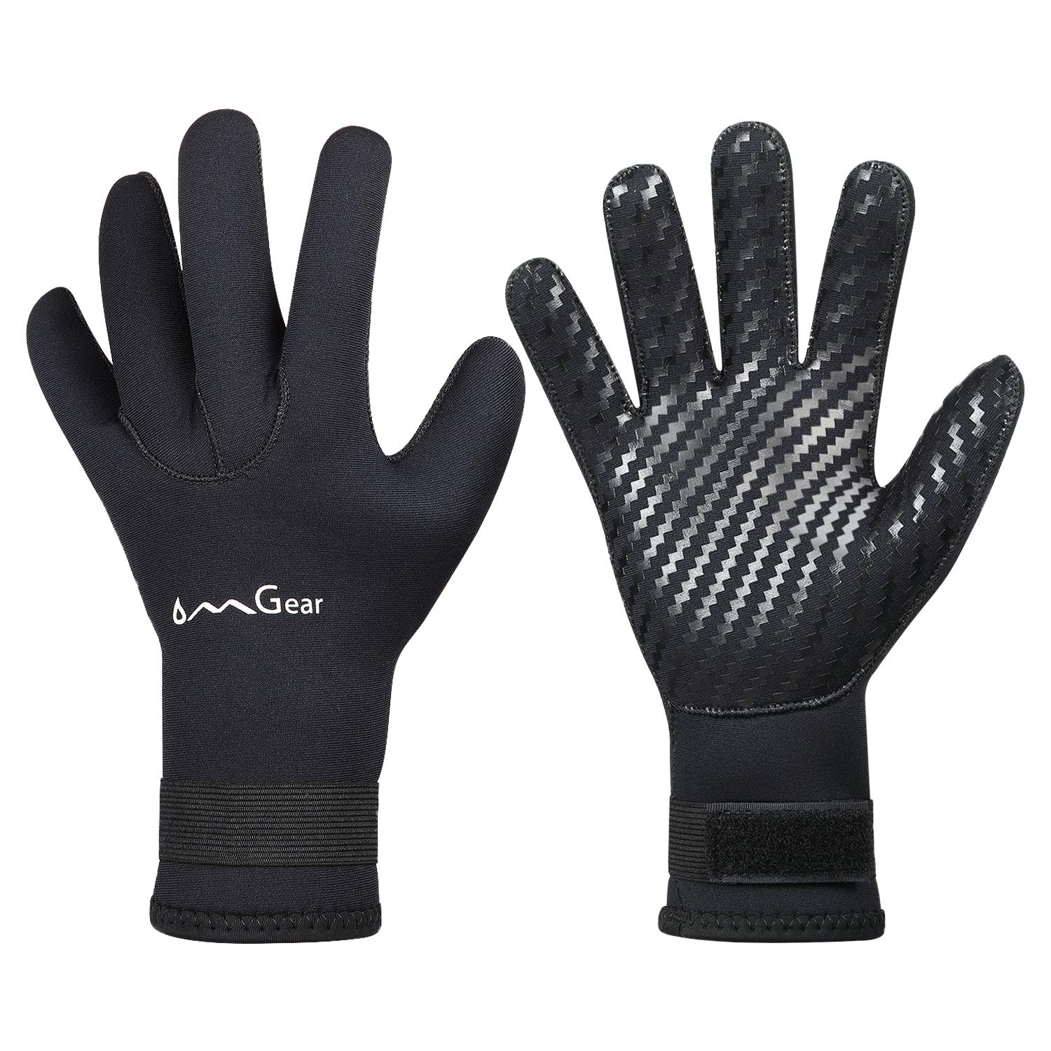 保温 B07ddf8jfh ラフティング 滑り止め グローブ カヤック ブラック シュノーケリング サーフィン ダイビング ネオプレン手袋 柔軟 セーリング スキューバ Omgear Medium Medium ブラック ダイビングウェットスーツ 接着 3mm スピアフィッシング 調節可能なウエスト