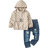 Toddler Boy Clothes Baby Boy Outfit Letter Prints Hoodies Top Ripped Jeans Cute Boys Clothing Set Fall Winter