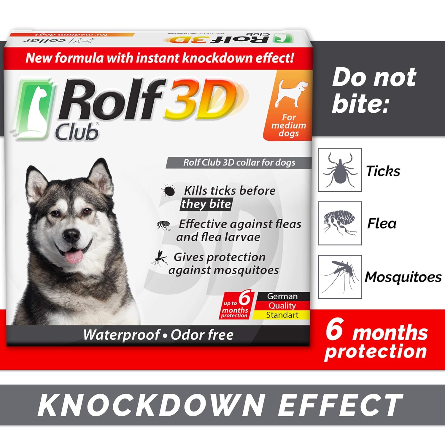 Reviews Rolf Club 3D FLEA Collar for Dogs Flea and Tick Prevention