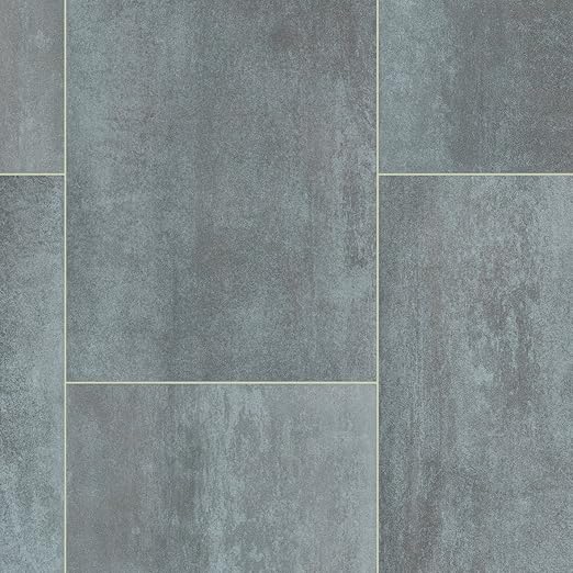 Bodenbelag PVC Vinyl Fliesenoptik Auslegware Fliese Braun-Grau 400 x
