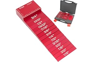 PNBO 15Pcs Setup Blocks Height Gauge Set,Range from 1/16" to 1-31/32" in 1/32",Precision Aluminum Setup Bars with Laser Engraved Size Markings,for Router and Table Saw Accessories