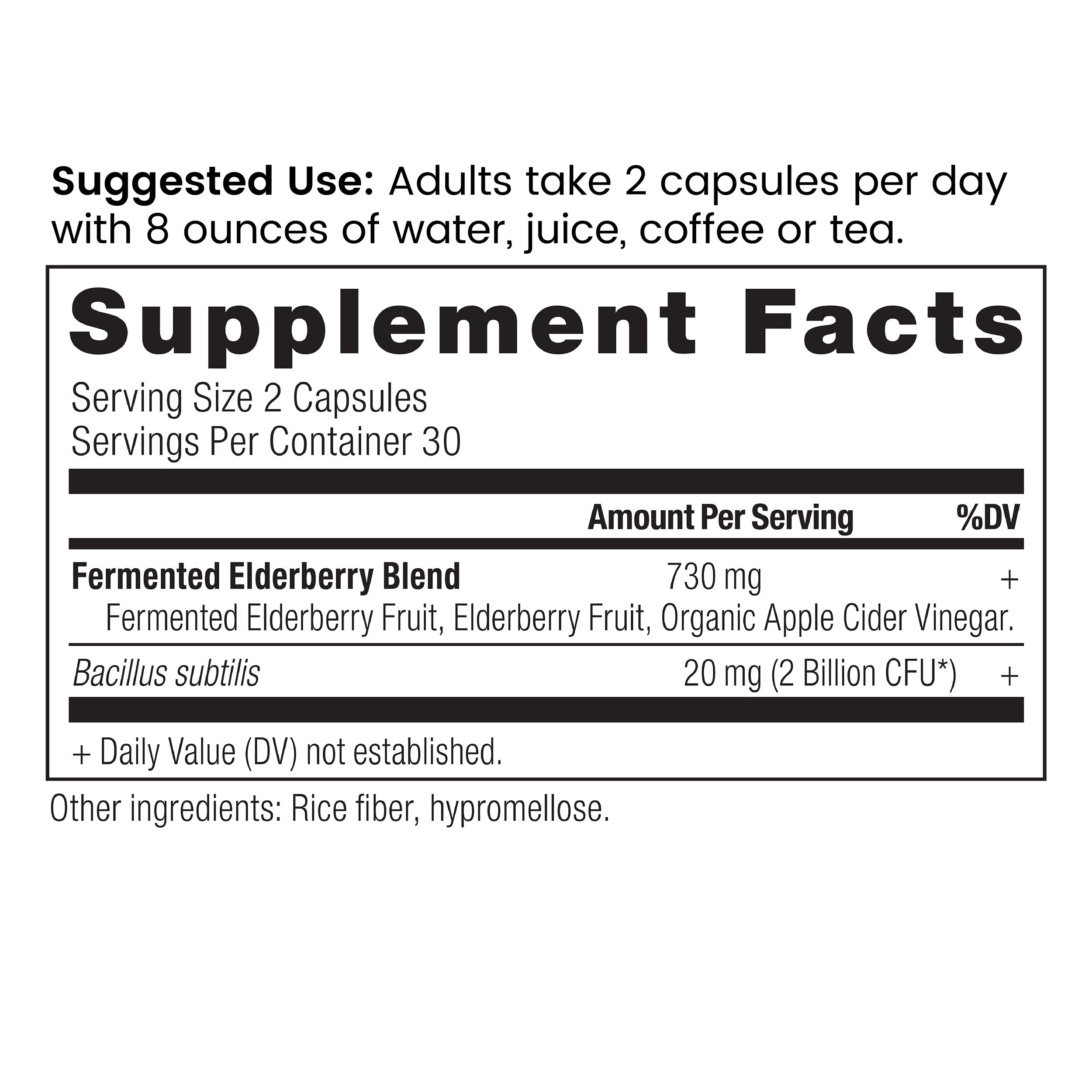 Ancient Nutrition Elderberry and Probiotics Supplement, Ancient Herbals Black Elderberry Capsules, Immune System Support, Whole Food Supplement, Gluten Free, Paleo and Keto Friendly, 60 Capsules