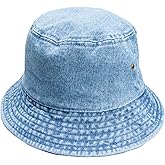 Gelante Solid Color 100% Cotton Bucket Hat for Women and Men Packable Travel Summer Beach Hat