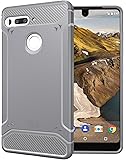 Essential Phone PH-1 Case, TUDIA Carbon Fiber Design Lightweight [TAMM] TPU Bumper Shock Absorption Cover for Essential Phone PH-1 (Gray)
