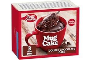 Betty Crocker Double Chocolate Cake with Fudge Topping, 266 Grams Package of 3 Mug Cakes
