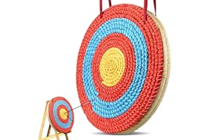 VEVOR Archery Target, 3 Layers 20" Arrow Target, Traditional Solid Straw Round Archery Target Shooting Bow, Hand-Made Arrows 