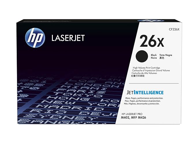 HP 26X (CF226X) Schwarz Original Toner mit hoher Reichweite für HP Laserjet Pro M402, HP Laserjet Pro M426