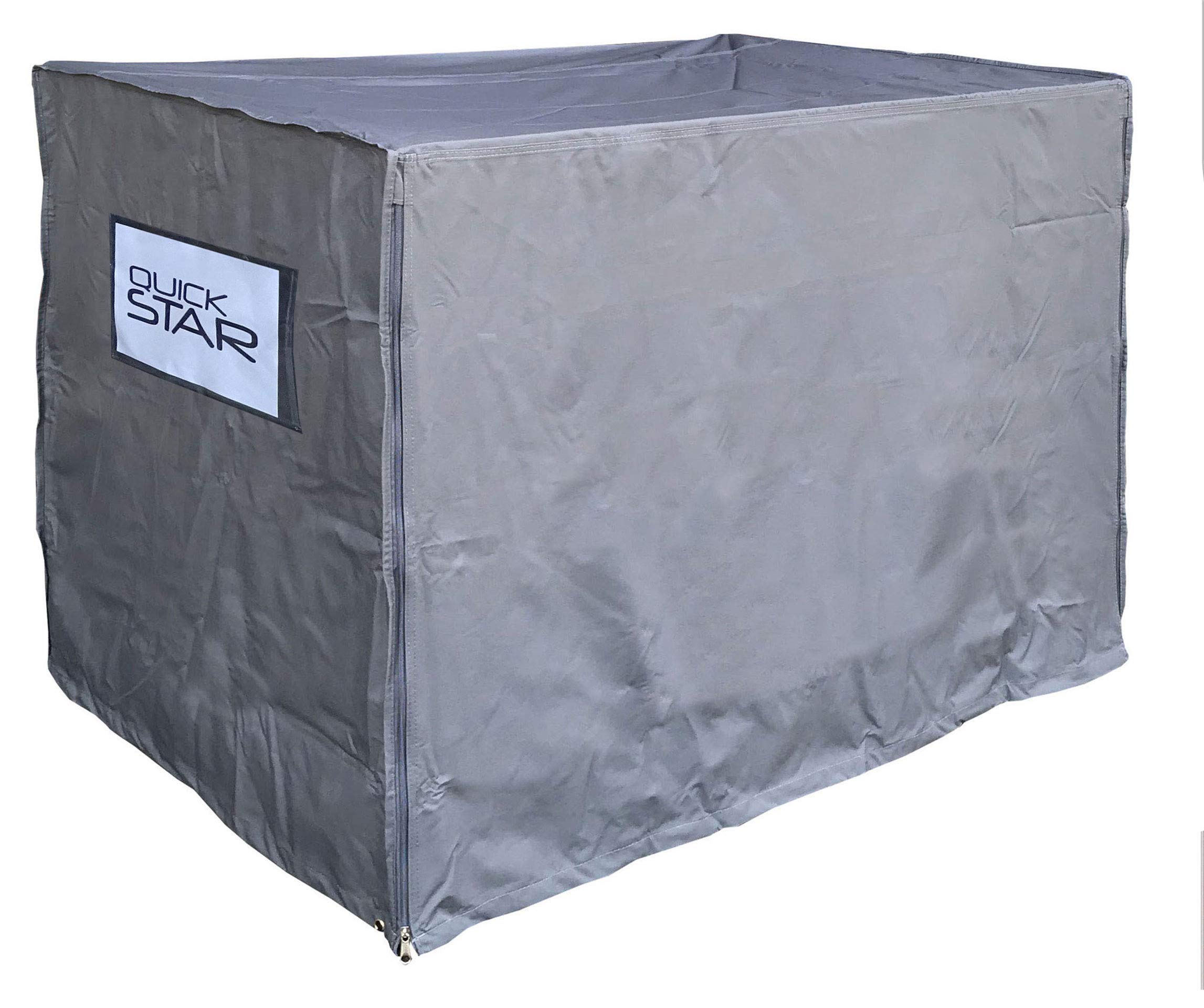 QUICK STAR Protective Cover, 125 x 85 x 87 cm, Grey, Waterproof, Polyester/PVC-coated