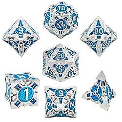 GIUADKXD DND Dice Set - Metal Polyhedron Dice Set