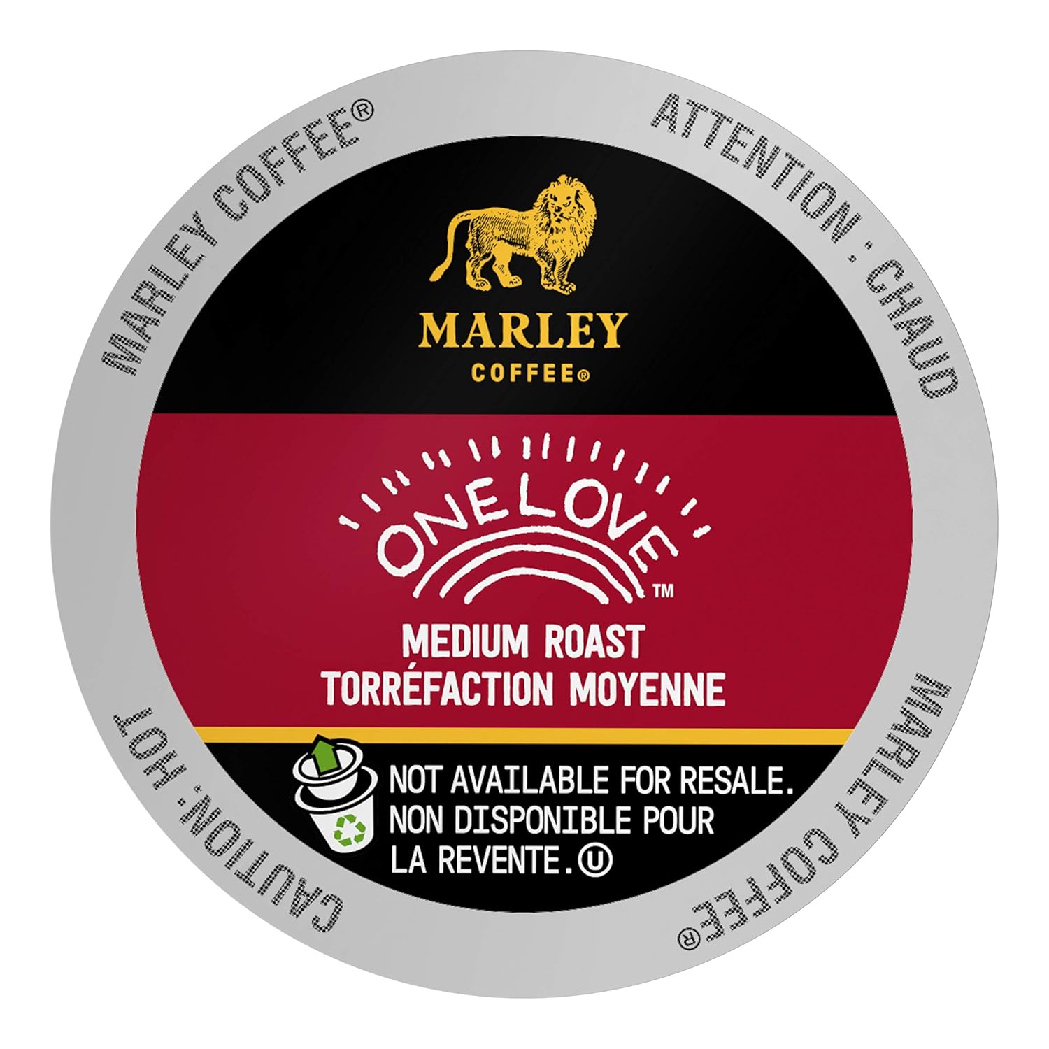 Marley Coffee Single Serve Capsules, One Love 100% Ethiopian, Medium Roast, Compatible with Keurig K-Cup Brewers, 24 Count