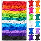 Raylinix 800pcs Bright Rainbow Weaving Loom Refill Loops for 7-Inch Loom | Soft Stretch Nylon Loops in 12 Colors for Adult Crafts, Makes 22 Potholders or Coasters