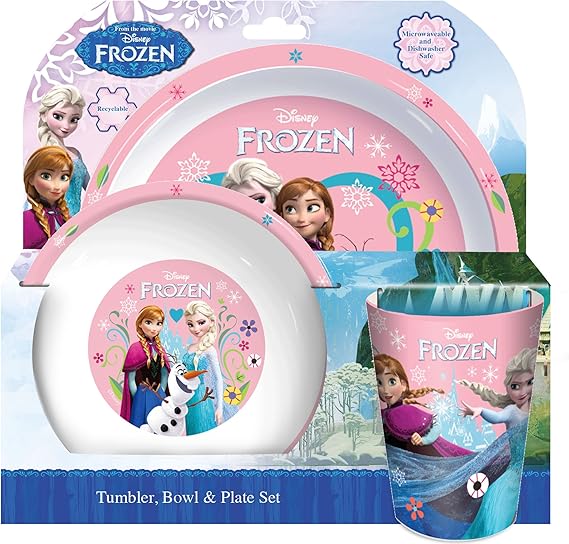 Disney Frozen Follow Your Heart, Tumbler, Bowl and Plate Set, 3piece
