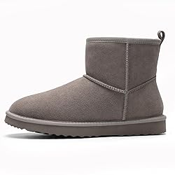 Litfun Suede Mini Boots for Women Winter Warm Fuzzy