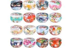 PLIADVBU Christmas Scented Candles Gift Sets, Natural Soy Wax 2.5 Oz Unit Portable Travel Tin Perfect for Women Anniversary - 16 Pack