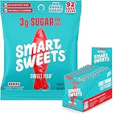 SmartSweets Sweet Fish, Low Sugar Gummy Candy, 1.8oz Bags, 12 Pack | Gluten Free, Plant Based, Healthy Snacks For Adults &amp; Kids, Fiber Candy, Fun Chewy Berry Flavored Gummies, Healthy Candy