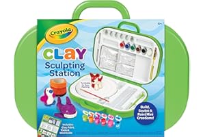 Crayola Clay Sculpting Station, Art Set for Kids, Gift for Ages 6, 7, 8, 9