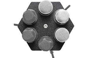 TRIONEXA Multi Microphone Holder, Mic Holder & Microphone Stand Organizer - 6-Slot 7-Inch Design with 1.4" Wide Slots & Anti-Drop Rings, Durable Engineering-Grade Construction for Studio/Stage/Home KTV