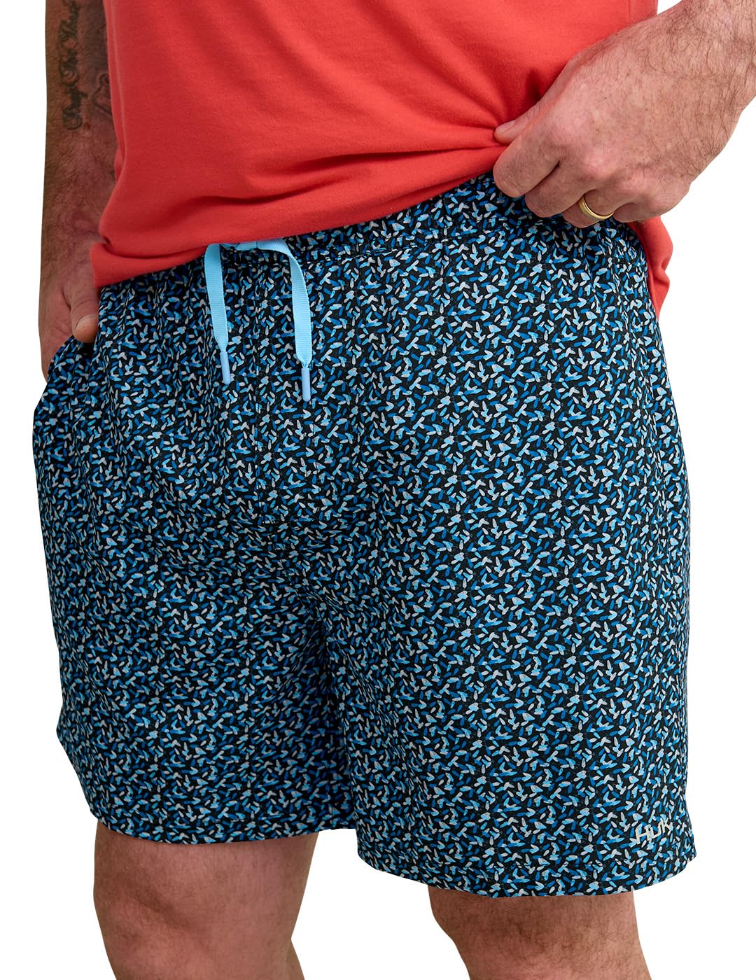 HUK - Mens Pursuit Volley Pattern Short, Quick-Dry Shorts for Men, Black 2.0, XX-Large Image