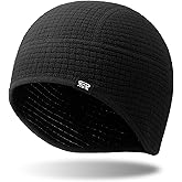 SUNMECI Winter Thermal Helmet Liner Skull Cap, Fleece Lined Warm Cycling Cap Ski Beanie for Men Women