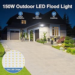 SZPOWER 150W Flood Lights Outdoor Waterproof